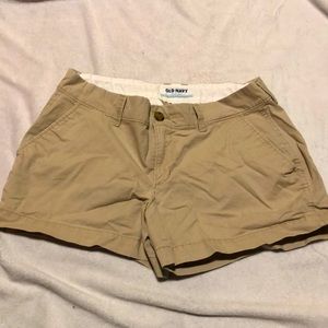 beige shorts